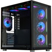 Resim Coldpower Seawave 7x ARGB Sessiz Fan 750 W 80+ Temper Camlı Bilgisayar Kasası 