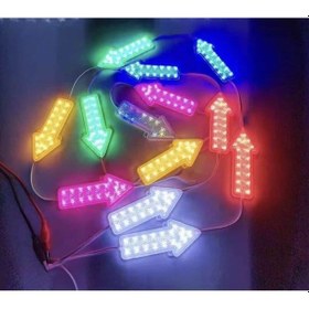 Resim 12V Ok Yönlü Led Modül İşaret Modülü Tabela Modül Mavi 3 Adet 