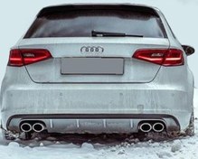 Resim Audi A3 8V Hb 2012 - 2016 S3 Arka Tampon Eki - Difüzör (Plastik) 