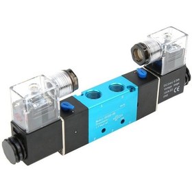 Resim Elektrik Kontrollü Pnömatik Çift Bobin 5/2 Valf 4V320-10-5 