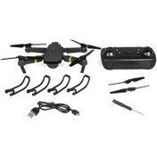 Resim Teltree 4k Çift Kameralı E58 Uçak: 120m Yükseklik, Hafif Tasarım, Dayanıklı Malzeme, 3 Pil Siyah-yeşil, Altın Kaplama 