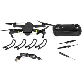 Resim Teltree 4k Çift Kameralı E58 Uçak: 120m Yükseklik, Hafif Tasarım, Dayanıklı Malzeme, 3 Pil Siyah-yeşil, Altın Kaplama 