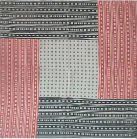 Resim Bhandana Sarmal Desenli Kırmızı Siyah Kare Bandana Çok Renkli 