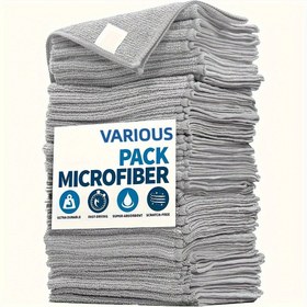 Resim 10 adet Mikrofiber Temizlik Bezi Seti - Ultra Yumuşak, Hızlı Kuruyan, Süper Emici, Çiziksiz Çok Amaçlı Bezler Banyo, Araba ve Ev Temizliği İçin 