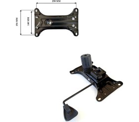 Resim Depolife Ofis Büro Çalışma Koltuğu Için Tek Kol Metal Şase Mekanizma (15X25CM) Yedek Parça 