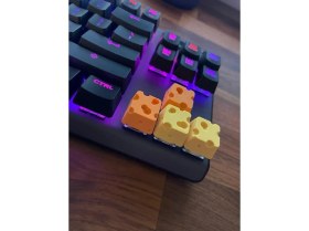 Resim Pureysma Peynir Temalı Keycap Seti (4’lü) - Mekanik Rgb Klavye Uyumlu Renkli Cheese Tuş Takımı 
