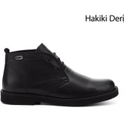 Resim GÖNDERİ(R) Kadın / Kız Siyah Oxford Kalıp Kauçuk Taban Hakiki Deri Bot 