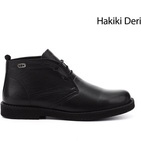 Resim GÖNDERİ(R) Kadın / Kız Siyah Oxford Kalıp Kauçuk Taban Hakiki Deri Bot 