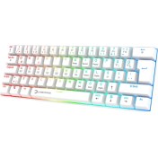 Resim Gamepower Lyra Rgb 60M 62TUŞ Beyaz Mekanik Kablolu Blue Switch Klavye - 3 Yıl Garantili 