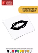 Resim Genel Markalar Dudak Sticker Oto Motor Laptop Duvar Folyo Sticker 15 X 9 Cm 
