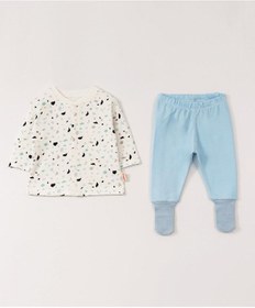 Resim MiaBaby Çoraplı Pijama Takım Melanj 