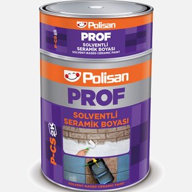 Resim Polisan 3 Kg Profesyonel P-CS 2K Solvent Bazlı Siyah Seramik Boya 