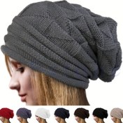 Resim 2024 Yeni Kadınlar İçin Esnek Nefes Alabilen Beanie Şapka - Pilili Kenar Tasarım, Tek Renkli Kayak ve Dış Mekan Kışlık Bere, Çoklu Renk Seçenekleri (Gri/Beyaz/Kırmızı/Lacivert/Kahverengi/Siyah), Dokulu Başlık 
