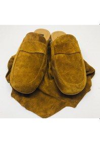 Resim Gönen Leder Erkek Hakiki Deri El Yapımı Camel Ev Terliği Gı699555 Camel 