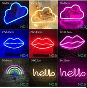 Resim Agoodshop No.8 Tarzı A Neon Led Işıklar Burcu Gezegen Flaş Yıldırım Ay Neon Işık Aşk Bulut Neon Tabe 