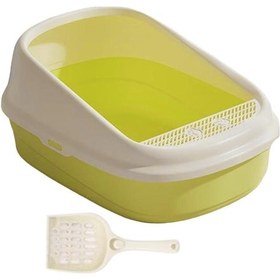 Resim Suntek Kedi Kumu Kutuları Büyük Yatak Lazımlığı Xl-yeşil 