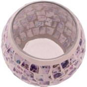 Resim Zcjb Avrupa Mozaik Cam Çatlak Yuvarlak Mum Çay Işığı-65720 