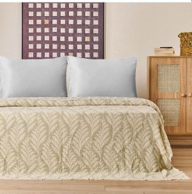 Resim Soft Sardin Tek Kişilik Yatak Örtüsü - Ekru / Haki - 160x220 Cm Çok Renkli 