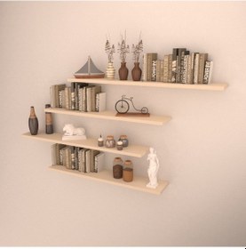 Resim Rafkestir 4 Lü Raf Set ( 90-90-80-80 ) Krem ( Mat ) 