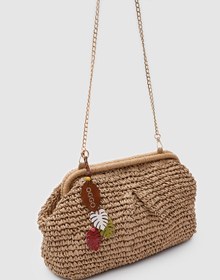 Resim OGGO Hasır Large Clutch & Çapraz Çanta 