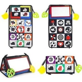Resim Besthome1 Çocuklar İçin Zekâ Geliştirici Yansıtıcı Kumaş Kitapçığı - Katlanabilir Harf Desenli Poşetli 