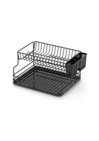 Resim Teknotel İki Katlı Tabaklık Bulaşıklık Mat Siyah Kb005 