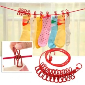 Resim Taşınabilir Pratik Mandallı Çamaşır Ipi 