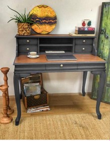 Resim Masifart Sema Ahsap Calisma masası 125 cm Gri Eskitme 