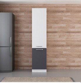 Resim Minar 50 Cm Mutfak Boy Dolabı - Beyaz/antrasit D50-a1 