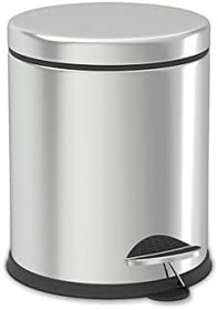 Resim Alper Banyo Krom 5 Lt Micro Pedallı Çöp Kovası 