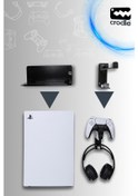 Resim Duvar Standı PS5 ve Dualsense Şarj İstasyonu İçin Joystick Konsol Tutacağı 2'li Paket 