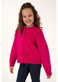 Resim U.s. Polo Assn. Kız Çocuk Fuşya Hırka Triko 50316277-vr023 Fusya 