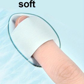 Resim 3 Adet Mini Parmak Puf Fondöten Süngeri Uygulayıcıları - Pastel Renklerde Hava Yastığı Toz Makyaj Araçları (Açık Mavi, Pembe, Bej, Siyah) Hassas Karıştırmak İçin, Alkol İçermeyen ve Hassas Cilde Nazik Açık Bej, BB Krem & Konsealer için Makyaj Süngerleri 