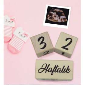 Resim Bk Gift Bebeklere Özel Ultrason Anı Fotoğrafı ve Ahşap Anı Küpleri 