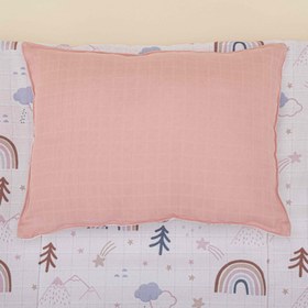 Resim Alt Açma Matı ve Yastık - Çift Taraflı - Pudra Muslin - Pastel Gökkuşağı 