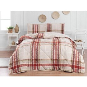 Resim Merinos Comforter Çift Kişilik Yorgan Set Anna Yeşil Krem - Yeşil 