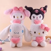 Resim Sanrio evcil köpek peluş oyuncakları - HelloKitty, cinnamoroll, Kuromi, MyMelody sevimli evcil hayvan oyuncakları - arkadaşlar için mükemmel bir evcil peluş oyuncak hediyesi 