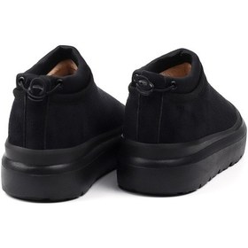 Resim Kadın Siyah Süet İçi Kürklü Bot - Kalın Tabanlı, Rahat, Kaymaz, Günlük Ve Kışlık Siyah 