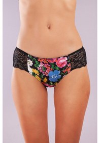 Resim Etiler Collection Golshan Garden Boy Short, Kadın Dantelli Çiçek Baskılı Şort Külot Çok Renkli 