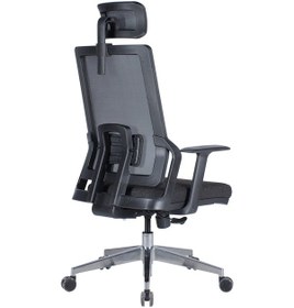 Resim Uzayofismobilyaları Uzay Ofis Riva Fileli Müdür Koltuğu - Siyah 