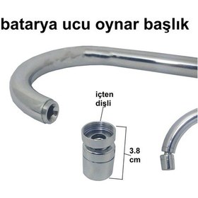 Resim Kustar Içten Dişli Su Tasarruflu 360 Derece Oynar Musluk Başlığı Prinç Paslanmazdır 