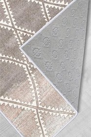 Resim Rovigo Dijital Baskı Yıkanabilir Kaymaz Taban Salon Halısı RVG1179, Pembe, 80 x 200 