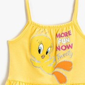 Resim Koton Kız Bebek Tweety Lisanslı Baskılı Fırfırlı Elbise 2smg80057ak 