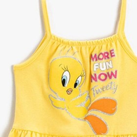 Resim Koton Kız Bebek Tweety Lisanslı Baskılı Fırfırlı Elbise 2smg80057ak 