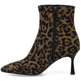 Resim Butigo 24k-526 4pr Leopar Kadın Topuklu Bot 000000000102025499 Kahverengi 