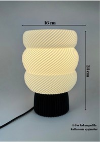 Resim Celestia Modern Abajur Aydınlatma Gece Lambası Dekoratif Obje Tasarım Masa Lambası Çok Renkli 
