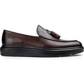 Resim Deery Hakiki Deri Kahverengi Püsküllü Comfort Erkek Loafer 