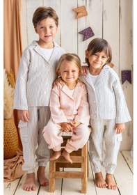 Resim Oliven The Kid Oliventhekid Mavi Çizgili Müslin Ceket Mavi Mavi 