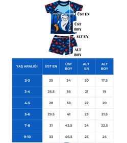 Resim My Kids Wear Erkek Çocuk Desenli 3'lü Mayo Takımı 2-12 Yaş 12002 