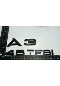 Resim Audi A3 45 TFSi Parlak Siyah ABS 3M 3D Bagaj Yazı Logo Ür 